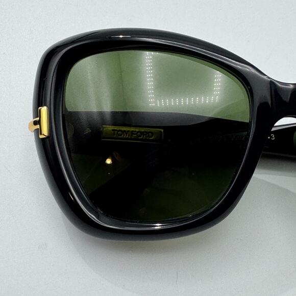 Tom Ford Sunglasses Icon TF1279 01N Black Butterfly Frame Green Lens 55mm New main image 12